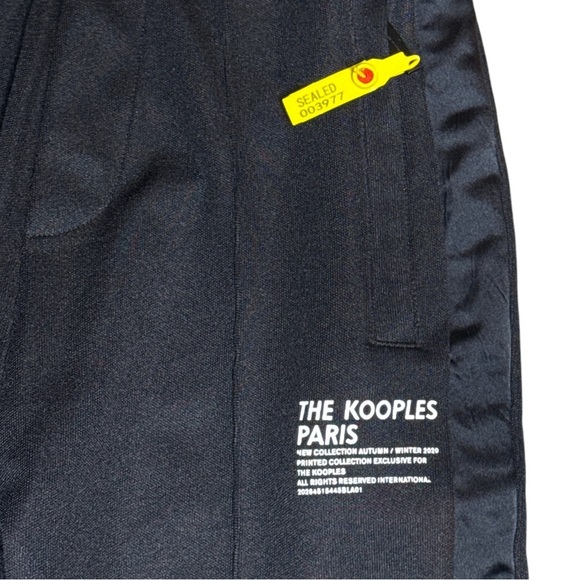 The Kooples Black Joggers With Satin Trim Men’s Size Medium - Picture 9 of 13